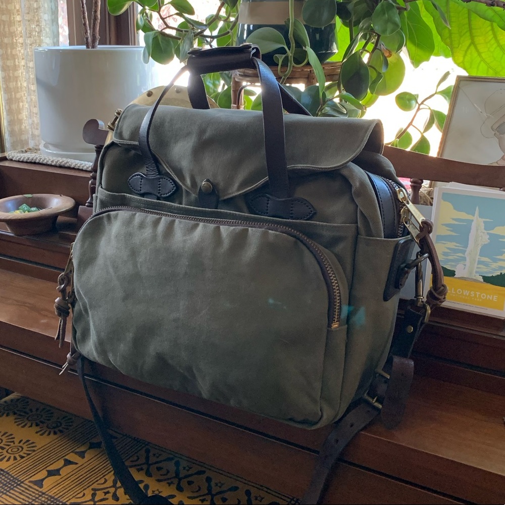 Filson Rugged Twill Padded Computer Bag - Green